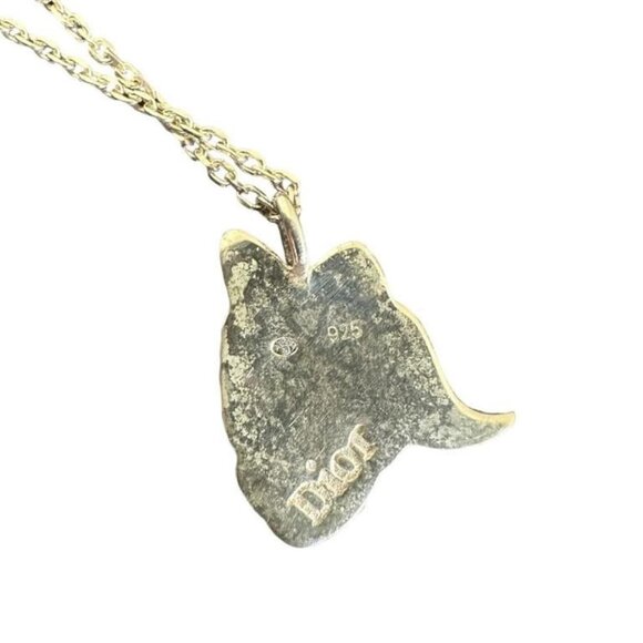 Vintage 90s Christian Dior Galliano Necklace Silver, Alice in Wonderland - Picture 4 of 8